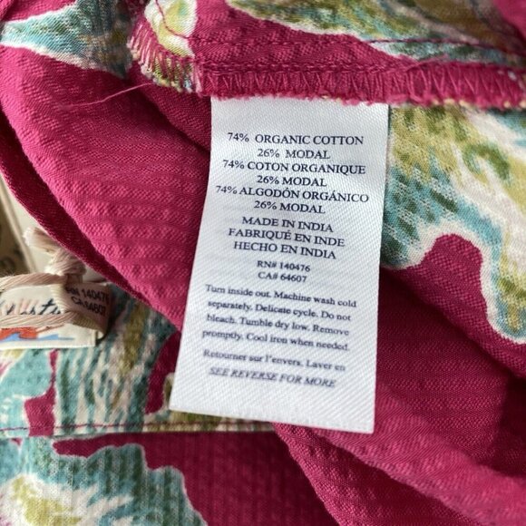 Faherty Size XL Pink Floral Seersucker Wrap Skirt Midi Pacifica Orchid NWT - Picture 13 of 13